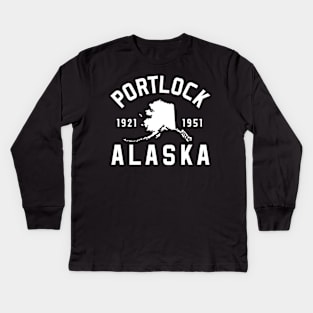 Portlock Alaska Cryptid Mystery Kids Long Sleeve T-Shirt